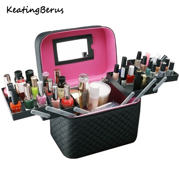 women large capacity multilayer storage box portable pretty suitcase professional makeup organizer fashion toiletry cosmetic bag y200714, Blue;pink
women large capacity multilayer storage box portable pretty suitcase professional makeup organizer fashion toiletry cosmetic bag y200714, Blue;pink