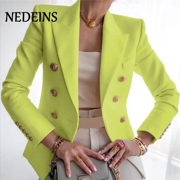 nedeins autumn blazer women double breasted blazer coat fashion metal lion buttons solid color coats office ladies outfit 201201, White;black
nedeins autumn blazer women double breasted blazer coat fashion metal lion buttons solid color coats office ladies outfit 201201, White;black