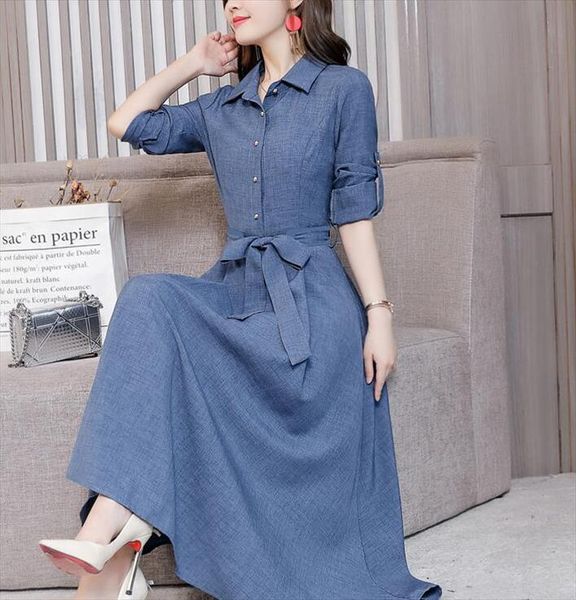 plus size 3xl 2019 spring new arrival turn down collar long sleeve solid color woman long cotton linen dress, Black;gray
plus size 3xl 2019 spring new arrival turn down collar long sleeve solid color woman long cotton linen dress, Black;gray