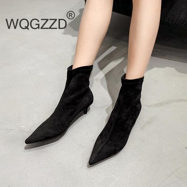 boots high heels shoes women's ankle fashion stretch bottes femme zapatos mujer, Black
boots high heels shoes women's ankle fashion stretch bottes femme zapatos mujer, Black