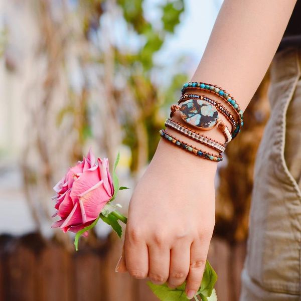 blue emperor stone bracelet handmade vintage jasper bracelet 5x wrap for women leather dropshippnig, Golden;silver
blue emperor stone bracelet handmade vintage jasper bracelet 5x wrap for women leather dropshippnig, Golden;silver
