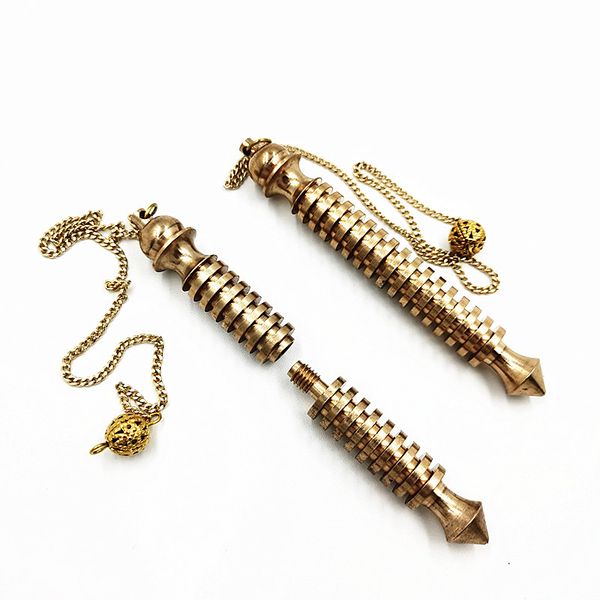16 section long pendule pendants spiral column metal spirit swing divination hypnosis standard pendulum energy therap q1209, Bronze;silver
16 section long pendule pendants spiral column metal spirit swing divination hypnosis standard pendulum energy therap q1209, Bronze;silver