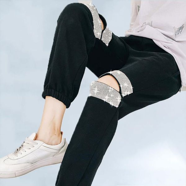 sports pants female 2021 new european summer wild heavy industry drilling hole nine points leisure harem pants women 166, Black;white
sports pants female 2021 new european summer wild heavy industry drilling hole nine points leisure harem pants women 166, Black;white