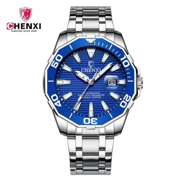 chenxi business men watch silver stainless steel black casual watch for men big dial waterproof fashion dress wristwatches, Slivery;brown
chenxi business men watch silver stainless steel black casual watch for men big dial waterproof fashion dress wristwatches, Slivery;brown