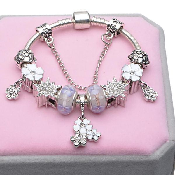 murano crystal & snowflake beads bracelets fits silver color charm bracelets bangles for women pulsera christmas gift jewelry, Golden;silver
murano crystal & snowflake beads bracelets fits silver color charm bracelets bangles for women pulsera christmas gift jewelry, Golden;silver
