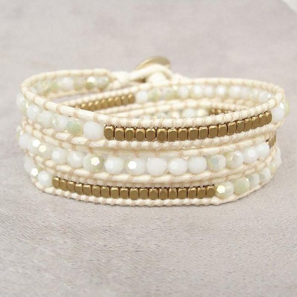 faceted crystal copper beads wrap bracelets for women full handmade 3 strands beaded boho bracelet femme jewelry lovers girls, Golden;silver
faceted crystal copper beads wrap bracelets for women full handmade 3 strands beaded boho bracelet femme jewelry lovers girls, Golden;silver