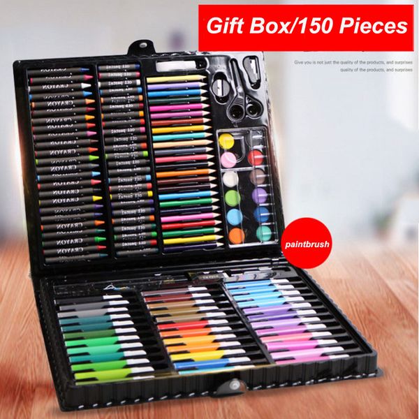 150pcs brush children pencil set art painting colored pen gift set box kid student paintbrush watercolor brush pen stationery vt2000, Black;red
150pcs brush children pencil set art painting colored pen gift set box kid student paintbrush watercolor brush pen stationery vt2000, Black;red