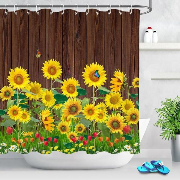 sunflower butterfly print fabric rustic wood shower curtain set yellow flower waterproof mildewproof bathroom shower curtains1
sunflower butterfly print fabric rustic wood shower curtain set yellow flower waterproof mildewproof bathroom shower curtains1