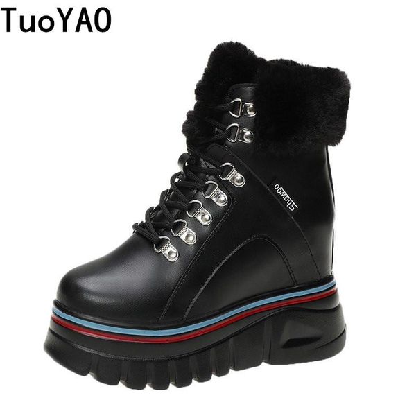 Winter Women Platform Ankle Boots Wedge Heels 10cm Booties Chunky Sneakers Cotton Female Thick Plush Warm Snow Boots 2020 New, Black
Winter Women Platform Ankle Boots Wedge Heels 10cm Booties Chunky Sneakers Cotton Female Thick Plush Warm Snow Boots 2020 New, Black