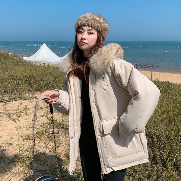 fashion short hooded parka coat 2020 new winter jacket women sweet warm fur collar coat female office lady, Black
fashion short hooded parka coat 2020 new winter jacket women sweet warm fur collar coat female office lady, Black