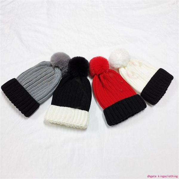 autumn and winter knitted hats men and women fur ball beanies color matching designer hats, Blue;gray
autumn and winter knitted hats men and women fur ball beanies color matching designer hats, Blue;gray