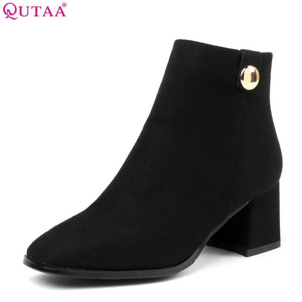 boots qutaa 2021 women motorcycle flock square high heel fashion winter shoes platform elegant big size 34-43, Black
boots qutaa 2021 women motorcycle flock square high heel fashion winter shoes platform elegant big size 34-43, Black
