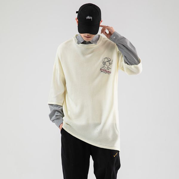 2021 new fashion o-neck sweater men's hip hop streetwear pull plus oversized -5xl long sleeves pullover for autumn spring winter ka9u, White;black
2021 new fashion o-neck sweater men's hip hop streetwear pull plus oversized -5xl long sleeves pullover for autumn spring winter ka9u, White;black