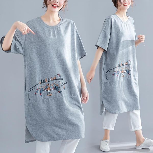 big size 4xl summer women fashion kawaii embroidery pattern ladies female plus large long cotton loose split t shirt tshirt, White
big size 4xl summer women fashion kawaii embroidery pattern ladies female plus large long cotton loose split t shirt tshirt, White