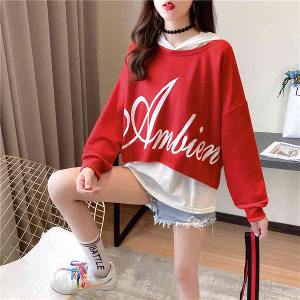 hoodies fake two-piece coat benming sweater 2021 women's fashion ins loose korean cic thin spring and autumn hoodie, Black
hoodies fake two-piece coat benming sweater 2021 women's fashion ins loose korean cic thin spring and autumn hoodie, Black