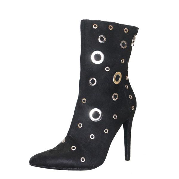 boots women shoes 2021 cool motorcycle style woman ankle fashion punk metal decoration pointed toe high heel zip, Black
boots women shoes 2021 cool motorcycle style woman ankle fashion punk metal decoration pointed toe high heel zip, Black