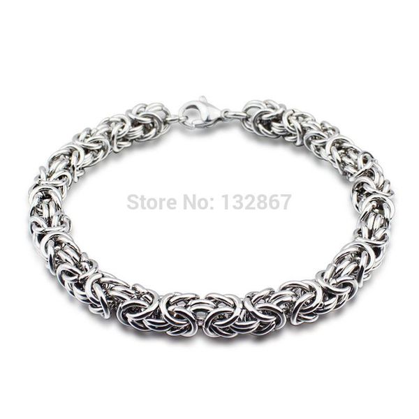 8.5'' 8mm biker stainless steel handmade byzantine link chain bracelet men's heavy for christmas gift, Black
8.5'' 8mm biker stainless steel handmade byzantine link chain bracelet men's heavy for christmas gift, Black