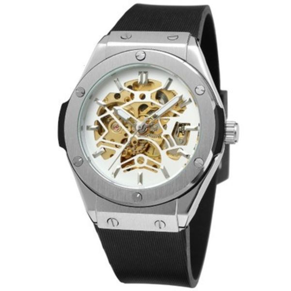 leisure forsing fashion style hollow men's frame automatic mechanical watch, Slivery;brown
leisure forsing fashion style hollow men's frame automatic mechanical watch, Slivery;brown
