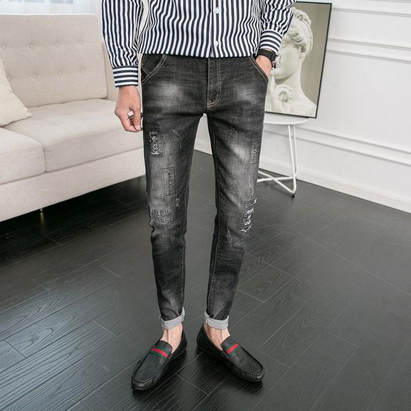 men's jeans 2021 spring autumn young fashion streetwear design demin male men black, Blue
men's jeans 2021 spring autumn young fashion streetwear design demin male men black, Blue