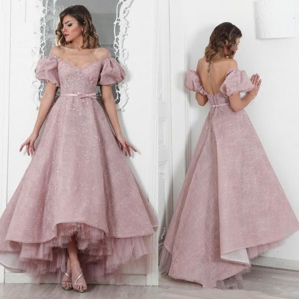 dusty pink lace female puffy sleeves v neck pleated high low formal evening dress custom made vintage royal princess floor length dress, Black;red
dusty pink lace female puffy sleeves v neck pleated high low formal evening dress custom made vintage royal princess floor length dress, Black;red