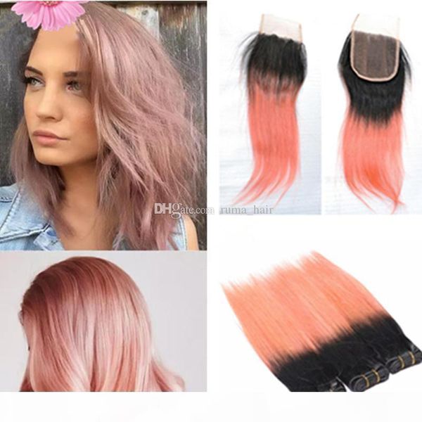 3 bundles ombre brazilian hair with closure 4pcs lot two tone 1b rose gold ombre straight closure with human hair straight hair weave, Black;brown
3 bundles ombre brazilian hair with closure 4pcs lot two tone 1b rose gold ombre straight closure with human hair straight hair weave, Black;brown