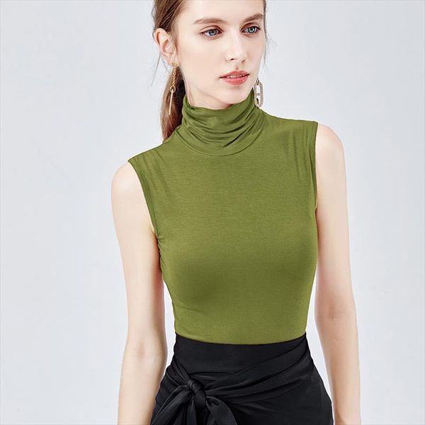 europe and the united states new 2019 womens autumn tight solid color vest inside the high collar sleeveless shirt women, White
europe and the united states new 2019 womens autumn tight solid color vest inside the high collar sleeveless shirt women, White