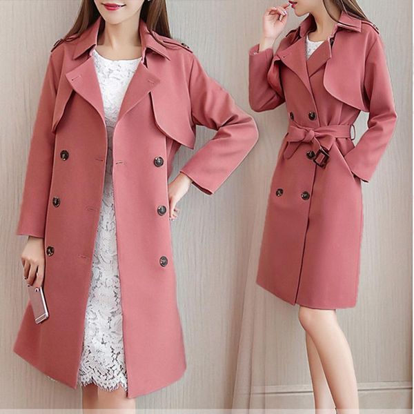 women's trench coats long women coat belt tie fashion autumn winter windbreaker double-breast trenchs, Tan;black
women's trench coats long women coat belt tie fashion autumn winter windbreaker double-breast trenchs, Tan;black