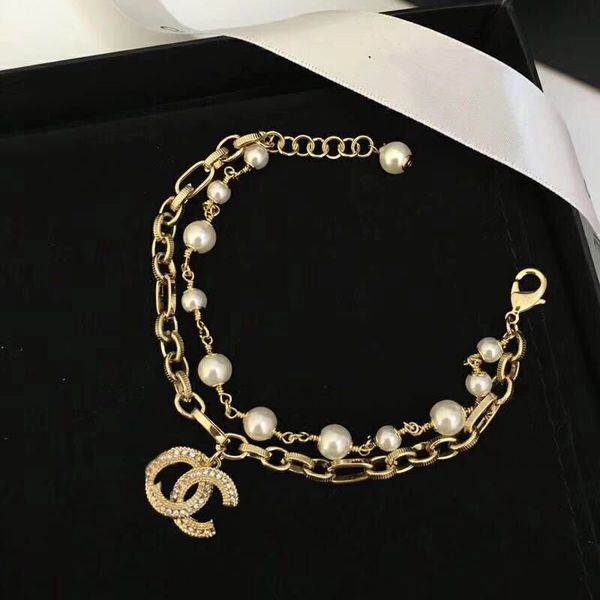new bracelet double pearl chain bracelet zg brass material quite personality fashion designer luxury bracelet ing, Black
new bracelet double pearl chain bracelet zg brass material quite personality fashion designer luxury bracelet ing, Black