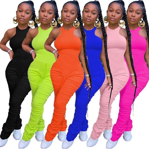 women's jumpsuits & rompers summer ruched jumpsuit tight tank pleated pants romper women casual overalls one piece long bodycon playsui, Black;white
women's jumpsuits & rompers summer ruched jumpsuit tight tank pleated pants romper women casual overalls one piece long bodycon playsui, Black;white