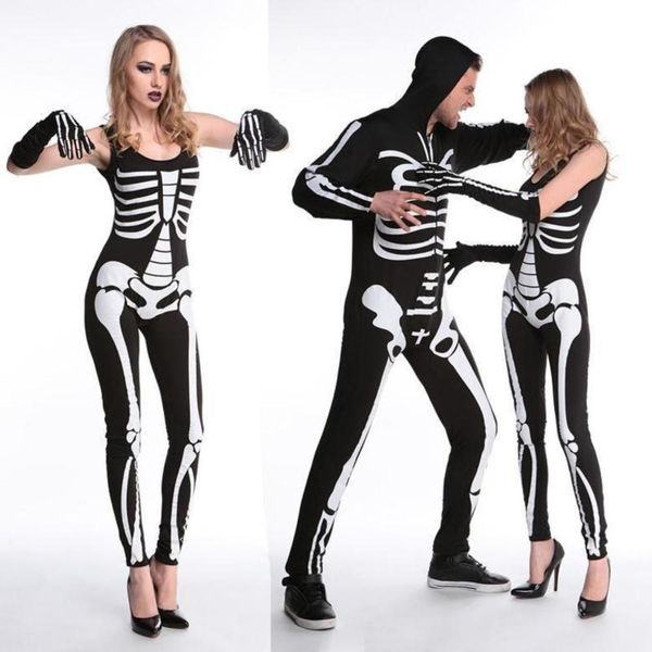 new game uniform halloween party skull costume for men and women couple, Black;gray
new game uniform halloween party skull costume for men and women couple, Black;gray