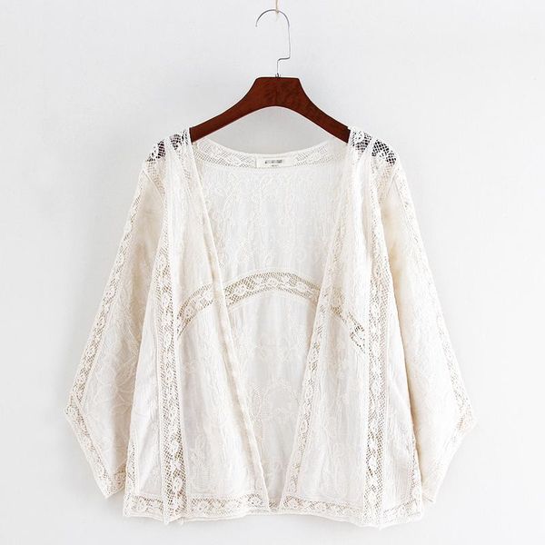 women's knits & tees summer shawl-style blouse bat shirt thin sun protection clothing lace with suspender skirt cardigan jacket, White
women's knits & tees summer shawl-style blouse bat shirt thin sun protection clothing lace with suspender skirt cardigan jacket, White