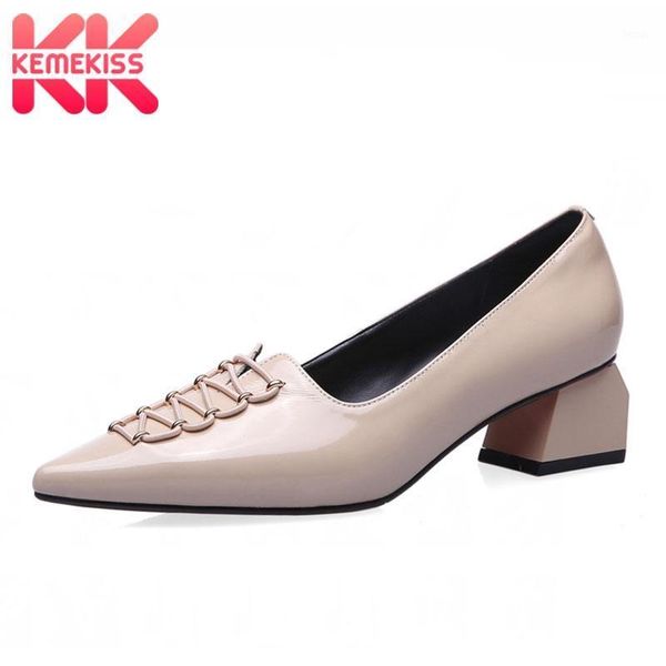kemekiss slip on women pumps real leather fashion lacing women shoes pointed toe daily work female footwear size 34-391, Black
kemekiss slip on women pumps real leather fashion lacing women shoes pointed toe daily work female footwear size 34-391, Black