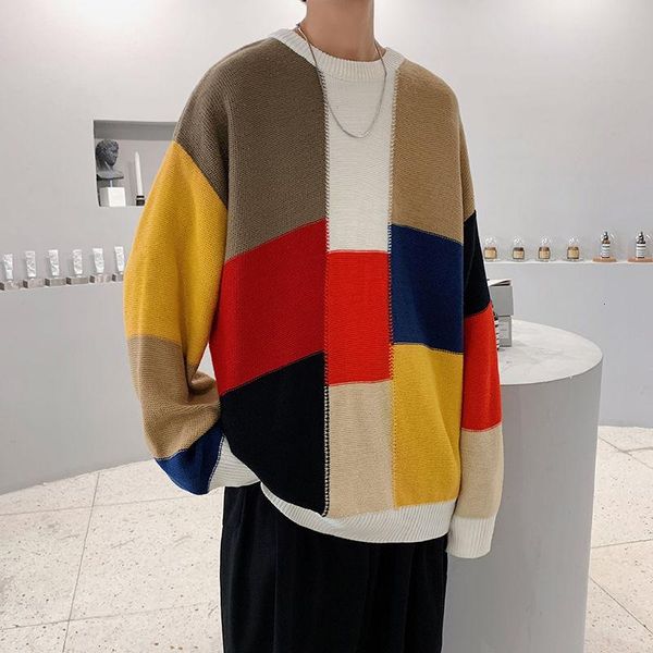 men's sweater 2020 autumn winter new slimming plover color knit sweater loose casual personality youth men's wear, White;black
men's sweater 2020 autumn winter new slimming plover color knit sweater loose casual personality youth men's wear, White;black