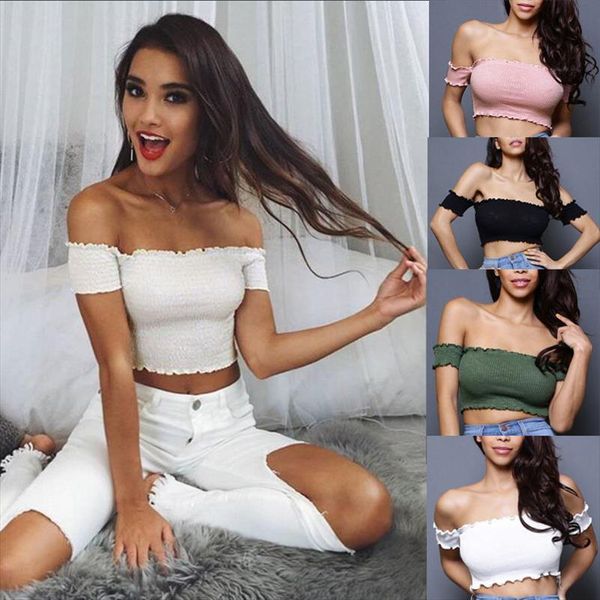 s xl summer crop fashion women casual off shoulder short sleeve camisole crop female vest pure short plus size tank, White
s xl summer crop fashion women casual off shoulder short sleeve camisole crop female vest pure short plus size tank, White