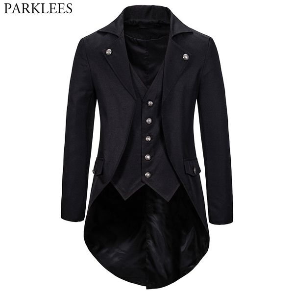 gothic victorian tailcoat jacket men steampunk medieval cosplay costume male pirate viking renaissance formal tuxedo coats 2xl 201123, White;black
gothic victorian tailcoat jacket men steampunk medieval cosplay costume male pirate viking renaissance formal tuxedo coats 2xl 201123, White;black