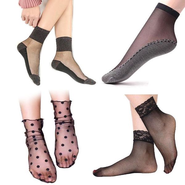1/3/4/5pair summer ultrathin crystal silk socks for women high elastic fishnet nylon mesh ankle socks female chausettes1, Black;white
1/3/4/5pair summer ultrathin crystal silk socks for women high elastic fishnet nylon mesh ankle socks female chausettes1, Black;white