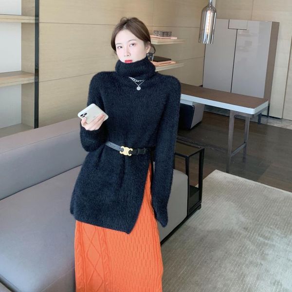 make firm offers female winter sweater outside open fork design feeling coat + long skirts the a-line skirt pockets hip, Black;white
make firm offers female winter sweater outside open fork design feeling coat + long skirts the a-line skirt pockets hip, Black;white