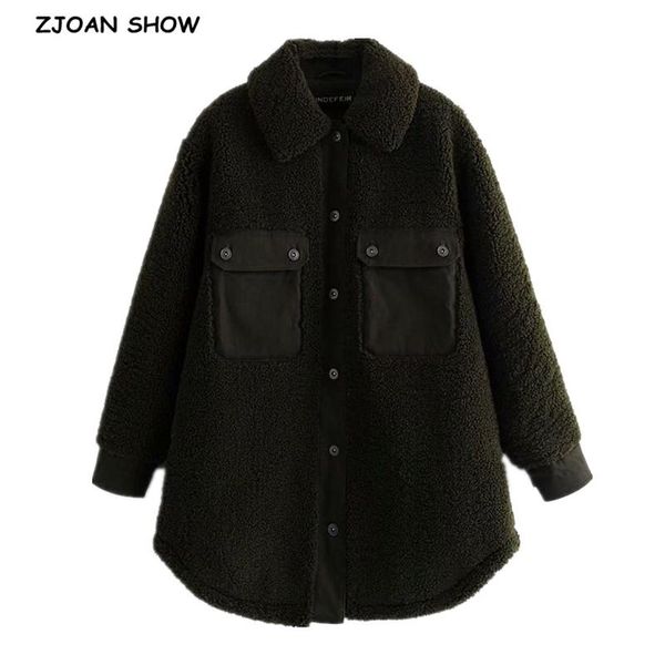 women's fur & faux winter stylish notched collar hairy shaggy shirt coat black woman shearling fluffy jackets keep warm outerwear
women's fur & faux winter stylish notched collar hairy shaggy shirt coat black woman shearling fluffy jackets keep warm outerwear