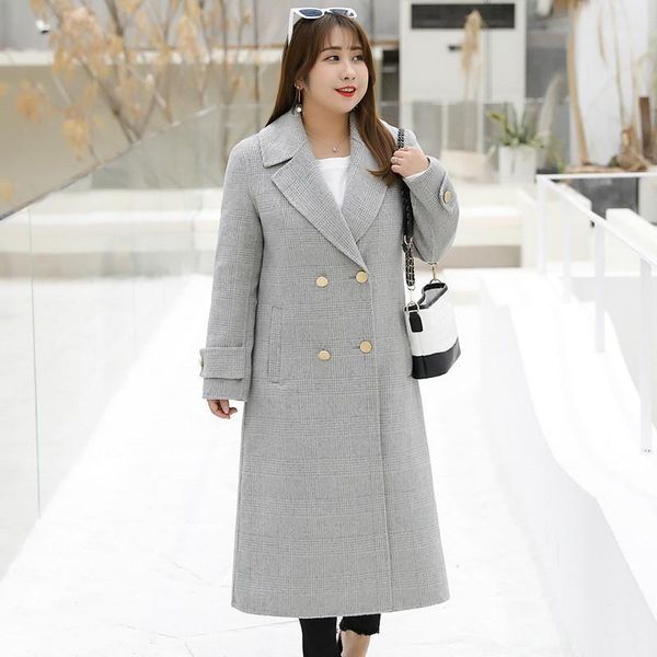 women's wool & blends 2021 autumn winter plus size long woolen jackets female thicken coats double-sided coat women lm0901, Black
women's wool & blends 2021 autumn winter plus size long woolen jackets female thicken coats double-sided coat women lm0901, Black
