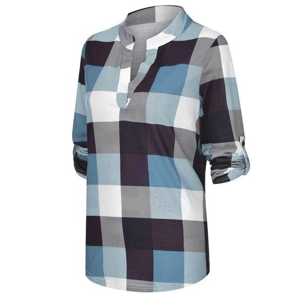 fashion women casual cotton long sleeve plaid women's slim jacket shirt skin-friendly blusas mujer de moda 2020 f q1219, White
fashion women casual cotton long sleeve plaid women's slim jacket shirt skin-friendly blusas mujer de moda 2020 f q1219, White