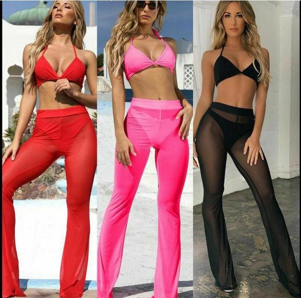 bikini cover-ups solid 4 colors swimsuit swimwear covers womens casual beach pants mesh wide-leg flared bikini cover up1, White;black
bikini cover-ups solid 4 colors swimsuit swimwear covers womens casual beach pants mesh wide-leg flared bikini cover up1, White;black