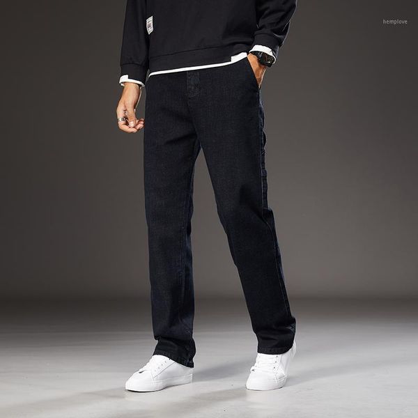2021 spring new classic style men pure black stretch jeans fashion casual loose denim pants male brand plus size cowboy trousers1, Blue
2021 spring new classic style men pure black stretch jeans fashion casual loose denim pants male brand plus size cowboy trousers1, Blue