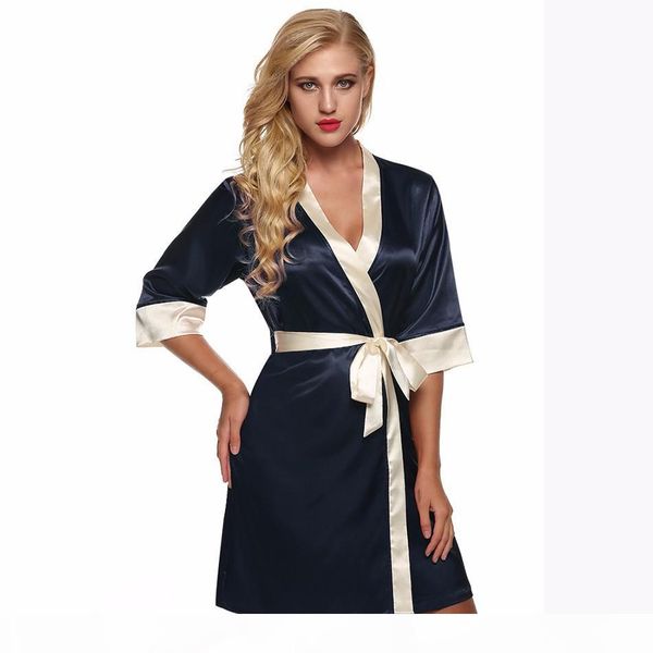2019 women's satin robe slik kimono nightgown bath robe women's silk satin bathrobe sleepwear dressing gown, Black;red
2019 women's satin robe slik kimono nightgown bath robe women's silk satin bathrobe sleepwear dressing gown, Black;red
