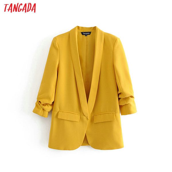 tangada women solid blazer autumn pockets pleated three quarter sleeve outerwear ladies work wear casual chic da75 201102, White;black
tangada women solid blazer autumn pockets pleated three quarter sleeve outerwear ladies work wear casual chic da75 201102, White;black