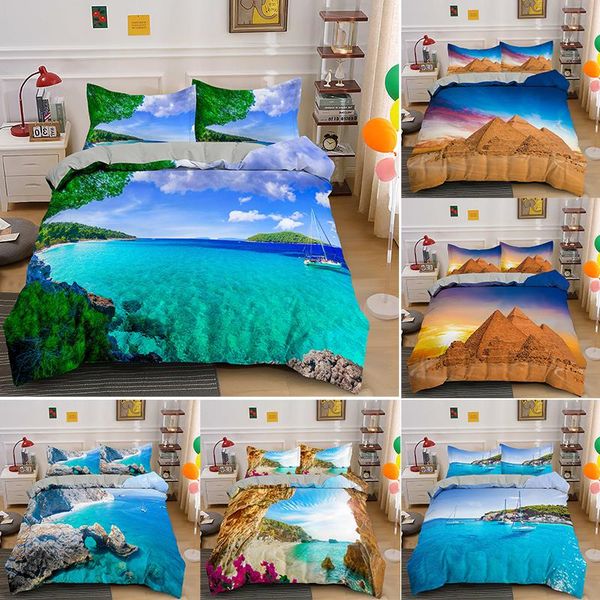 3d scenery bedding set duvet cover comforter pillow case