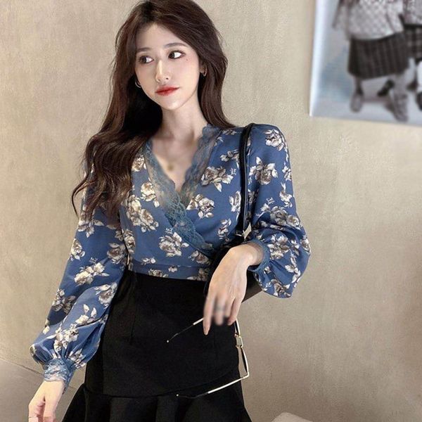 women's blouses & shirts women's floral v neck lace bandage exposed navel long sleeves blouse 2021, White
women's blouses & shirts women's floral v neck lace bandage exposed navel long sleeves blouse 2021, White