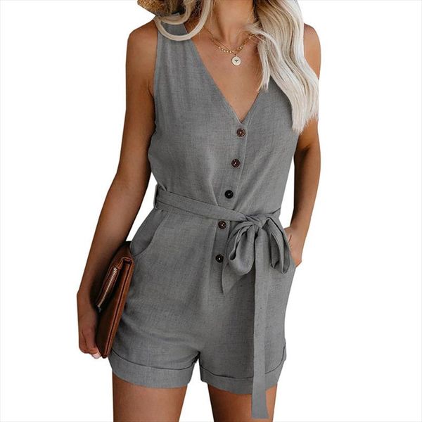 women playsuit 2020 summer v neck sleeveless button belt bow casual jumpsuit solid plus size romper elegant tunic short overalls, Black;white
women playsuit 2020 summer v neck sleeveless button belt bow casual jumpsuit solid plus size romper elegant tunic short overalls, Black;white