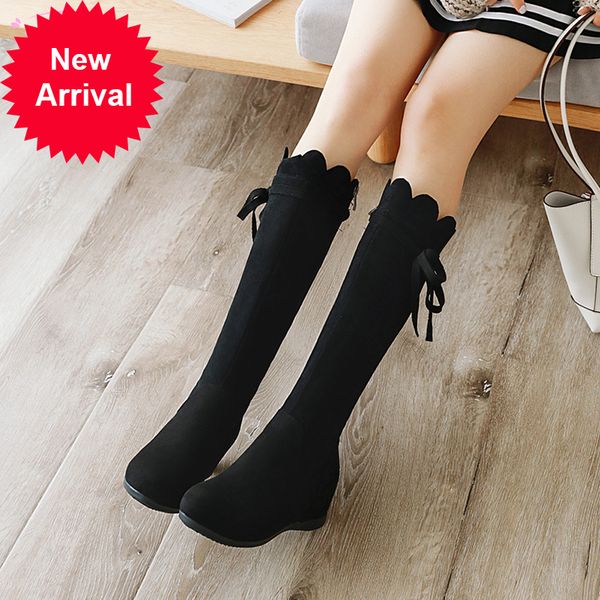 2021 the new casual style round in the knee-boot bowknot black zipper apricot high heels increasing female riding boots orvp
2021 the new casual style round in the knee-boot bowknot black zipper apricot high heels increasing female riding boots orvp