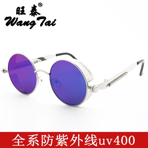steampunk round frame metal trend spring leg reflective colorful motorcycle sunglasses man, White;black
steampunk round frame metal trend spring leg reflective colorful motorcycle sunglasses man, White;black
