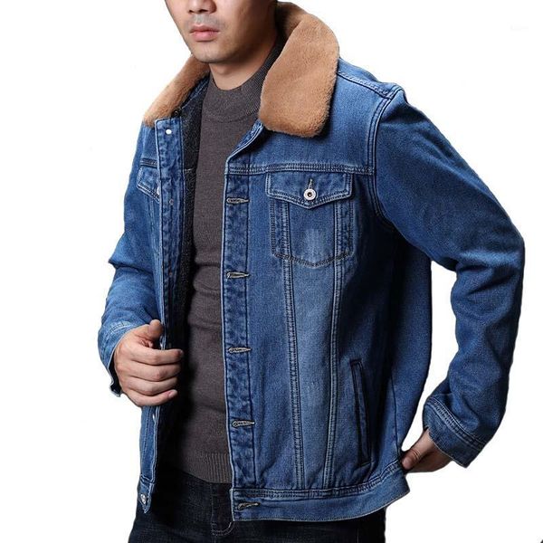 kiovno winter men's fleece lined denim jackets and coats with fur collar warm thick jeans jackets outwear for male windbreak1, Black;brown
kiovno winter men's fleece lined denim jackets and coats with fur collar warm thick jeans jackets outwear for male windbreak1, Black;brown